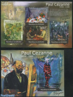 Burundi 2012 Paul Cezanne Paintings 2 S/s, Mint NH, Sport - Playing Cards - Art - Modern Art (1850-present) - Paintings - Otros & Sin Clasificación
