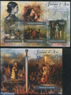 Burundi 2012 Joan Of Arc 2 S/s, Mint NH, History - Nature - History - Horses - Art - Paintings - Otros & Sin Clasificación