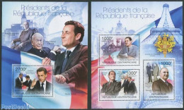 Central Africa 2011 French Presidents 2 S/s, Mint NH, History - French Presidents - Politicians - De Gaulle (Generaal)
