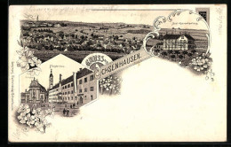 Lithographie Ochsenhausen, Fürstenbau, Bezirkskrankenhaus  - Autres & Non Classés