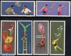 China People’s Republic 1974 Acrobatics 6v, Mint NH, Performance Art - Circus - Ungebraucht