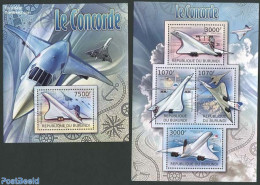 Burundi 2012 Concorde 2 S/s, Mint NH, Transport - Concorde - Aircraft & Aviation - Concorde