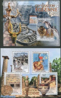 Central Africa 2012 Aegean Civilisation 2 S/s, Mint NH, History - Archaeology - Art - Ceramics - Sculpture - Archeologia