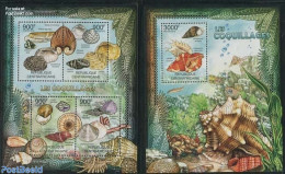 Central Africa 2012 Shells 2 S/s, Mint NH, Nature - Shells & Crustaceans - Vie Marine