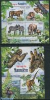 Burundi 2012 Wildlife 2 S/s, Mint NH, Nature - Animals (others & Mixed) - Cat Family - Environment - Monkeys - Rhinoce.. - Protezione Dell'Ambiente & Clima