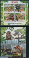 Burundi 2012 Rainforest 2 S/s, Mint NH, Nature - Animals (others & Mixed) - Birds - Birds Of Prey - Butterflies - Envi.. - Protección Del Medio Ambiente Y Del Clima