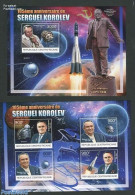 Central Africa 2012 Serguei Korolev 2 S/s, Mint NH, Transport - Space Exploration - Repubblica Centroafricana