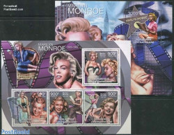 Central Africa 2012 Marilyn Monroe 2 S/s, Mint NH, Performance Art - Marilyn Monroe - Movie Stars - Attori