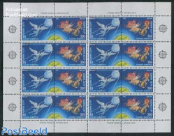 Greece 1991 Europa, Space M/s (with 8 Sets), Mint NH, History - Transport - Europa (cept) - Space Exploration - Nuevos