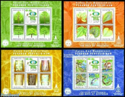 Malaysia 2000 Forest Congress 4 S/s, Mint NH, Nature - Trees & Forests - Rotary, Club Leones