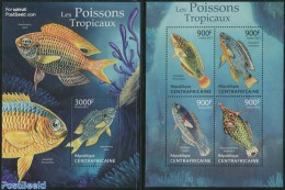 Central Africa 2013 Fish 2 S/s, Mint NH, Nature - Fish - Poissons