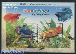 Malaysia 2003 Fighting Fish S/s, Mint NH, Nature - Fish - Vissen