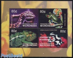 Micronesia 2003 Reptiles 4v M/s, Mint NH, Nature - Frogs & Toads - Reptiles - Snakes - Micronesië