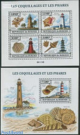 Burundi 2013 Lighthouses & Shells 2 S/s, Mint NH, Nature - Various - Shells & Crustaceans - Lighthouses & Safety At Sea - Vie Marine