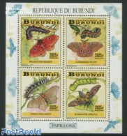 Burundi 2014 Butterflies 4v M/s, Mint NH, Nature - Butterflies - Autres & Non Classés