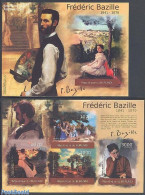 Burundi 2012 Frederic Bazille Paintings 2 S/s, Imperforated, Mint NH, Art - Paintings - Otros & Sin Clasificación