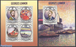 Burundi 2013 Georges Lemmen 2 S/s, Mint NH, Art - Modern Art (1850-present) - Paintings - Autres & Non Classés