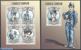 Burundi 2013 Charlie Chaplin 2 S/s, Mint NH, Performance Art - Film - Movie Stars - Kino