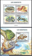 Burundi 2013 Snakes 2 S/s, Mint NH, Nature - Reptiles - Snakes - Sonstige & Ohne Zuordnung
