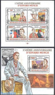 Burundi 2013 Edvard Munch 2 S/s, Mint NH, Art - Modern Art (1850-present) - Paintings - Andere & Zonder Classificatie