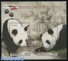Malaysia 2015 Giant Panda Conservation S/s, Mint NH, Nature - Various - Animals (others & Mixed) - Other Material Than.. - Fouten Op Zegels