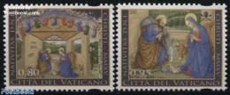 Vatican 2015 Christmas 2v, Mint NH, Nature - Religion - Animals (others & Mixed) - Cattle - Angels - Christmas - Unused Stamps