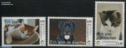 Luxemburg 2016 Personal Stamps 3v S-a, Domestic Animals, Mint NH, Nature - Cats - Dogs - Nuevos