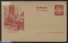 Germany, Danzig 1925 Illustrated Postcard, 20pf, 140x90mm, Marienkirche, Unused Postal Stationary - Andere & Zonder Classificatie