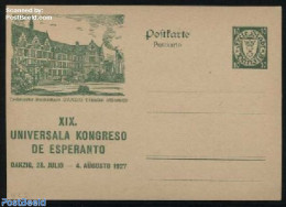 Germany, Danzig 1927 Illustrated Postcard, Esperanto Congress, 10pf, Technische Hochschule, Unused Postal Stationary, .. - Autres & Non Classés