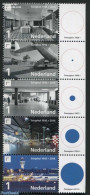 Netherlands 2016 100 Years Schiphol Airport 5v+tabs Right, Mint NH, Transport - Aircraft & Aviation - Ungebraucht