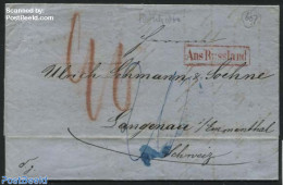 Russia 1860 Letter From Moscow To Langenau (CH), Postal History - Otros & Sin Clasificación