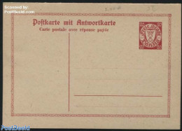 Germany, Danzig 1925 Reply Paid Postcard 20/20pf, 148x105mm, Unused Postal Stationary - Autres & Non Classés