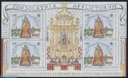 Vatican 2016 Holy Mary M/s, Joint Issue Luxemburg, Mint NH, Religion - Various - Religion - Joint Issues - Neufs