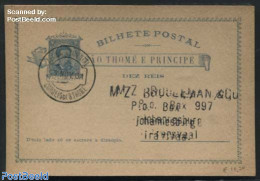 Sao Tome/Principe 1901 Postcard To Johannesburg, Used Postal Stationary - Sao Tome And Principe