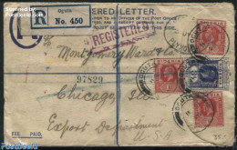 Nigeria 1926 Registered Letter From Nigeria To Chicago, USA., Postal History - Sonstige & Ohne Zuordnung