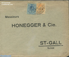 Spain 1923 Envelope To St.Gall, Postal History - Brieven En Documenten