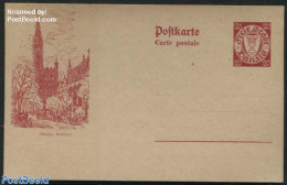 Germany, Danzig 1925 Illustrated Postcard 20pf, Rathaus, Unused Postal Stationary - Other & Unclassified