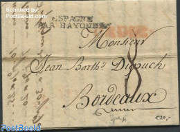 Spain 1817 Folding Letter To Bordeaux, Postal History - Covers & Documents