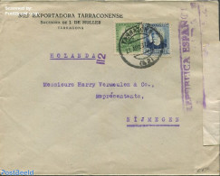Spain 1937 Envelope To Nijmegen, Postal History - Cartas & Documentos