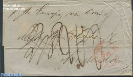 United States Of America 1852 Folding Cover From New York, Postal History - Briefe U. Dokumente