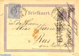 Netherlands 1877 'Briefkaart' From Doesborgh To Rees, Germany. See Doesborgh Postmark, Postal History - Covers & Documents