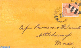 United States Of America 1866 Small Cover To Attleborough,Mass., Postal History - Brieven En Documenten