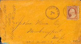 United States Of America 1858 Cover From Boston Mass. To Newburyport Mass. See Boston Postmark., Postal History - Cartas & Documentos