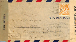 Suriname, Colony 1943 Censored Letter From Paramaribo To New York, Postal History - Autres & Non Classés