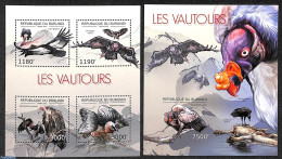 Burundi 2012 Vultures 2 S/s, Mint NH, Nature - Birds - Birds Of Prey - Other & Unclassified