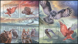 Burundi 2012 Owls 2 S/s, Mint NH, Nature - Birds - Birds Of Prey - Owls - Autres & Non Classés