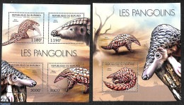 Burundi 2012 Pangolins 2 S/s, Mint NH, Nature - Animals (others & Mixed) - Andere & Zonder Classificatie