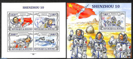 Burundi 2013 Shenzhou 10,  2 S/s, Mint NH, Transport - Space Exploration - Autres & Non Classés