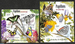 Burundi 2012 Endangered Butterflies  2 S/s, Imperforated, Mint NH, Nature - Butterflies - Altri & Non Classificati