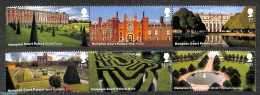 Great Britain 2018 Hampton Court Palace 6v (2x [::]), Mint NH, Nature - Gardens - Art - Castles & Fortifications - Nuevos